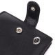 Классический мужской бумажник горизонтального формата из натуральной кожи ST Leather Черный