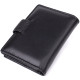 Компактный мужской бумажник вертикального формата из натуральной кожи ST Leather Черный