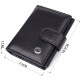 Компактный мужской бумажник вертикального формата из натуральной кожи ST Leather Черный