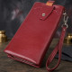 Кожаный женский кошелек-клатч с отделением под телефон ST Leather Бордовый