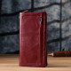 Кожаный женский кошелек-клатч с отделением под телефон ST Leather Бордовый
