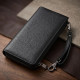 Практичный кожаный кошелек на три отделения ST Leather Черный