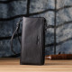 Практичный кожаный кошелек на три отделения ST Leather Черный
