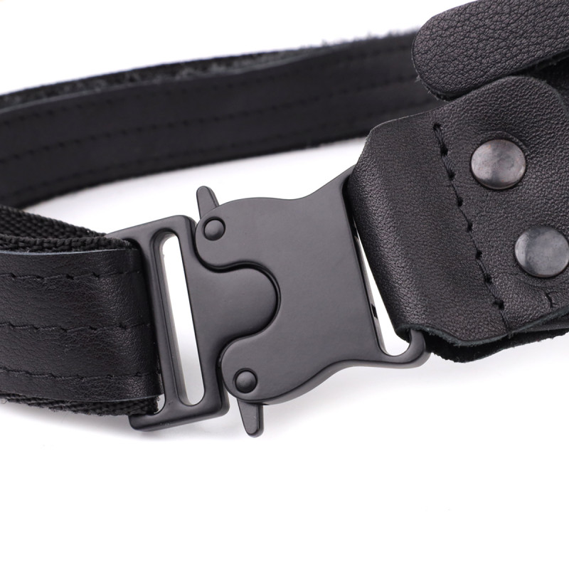 Сумка бананка для мужчин из гладкой натуральной кожи Shvigel Черный