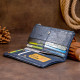 Вертикальный кошелек на кнопке женский ST Leather Темно-синий