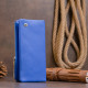 Вертикальный кошелек на кнопке унисекс ST Leather Синий