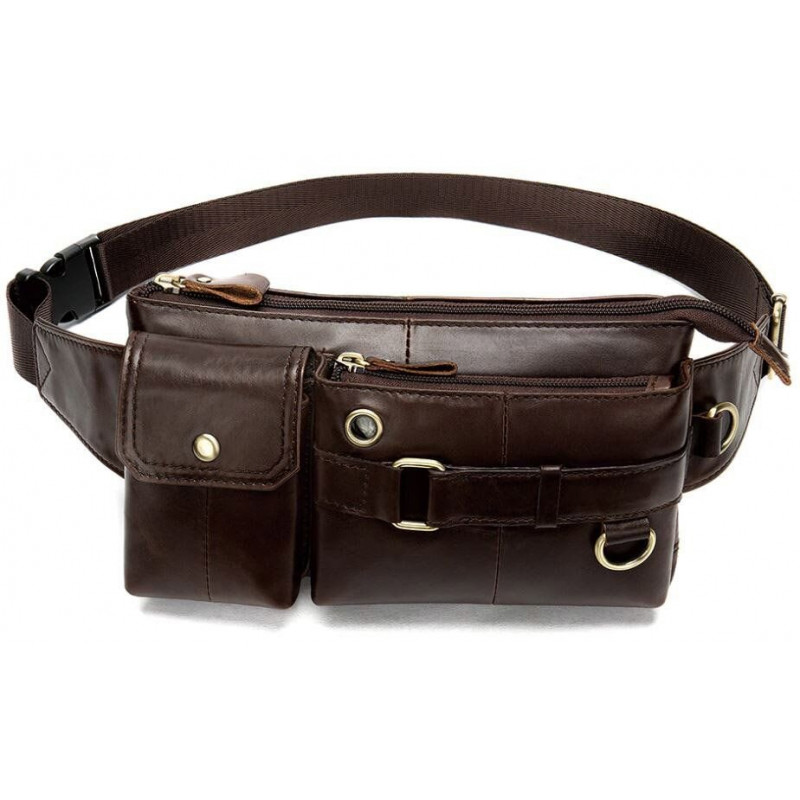 Поясна cумка чоловіча Vintage Коричнева