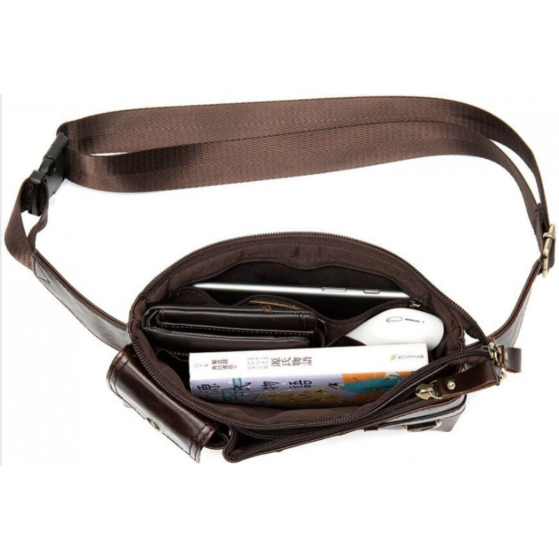 Поясна cумка чоловіча Vintage Коричнева