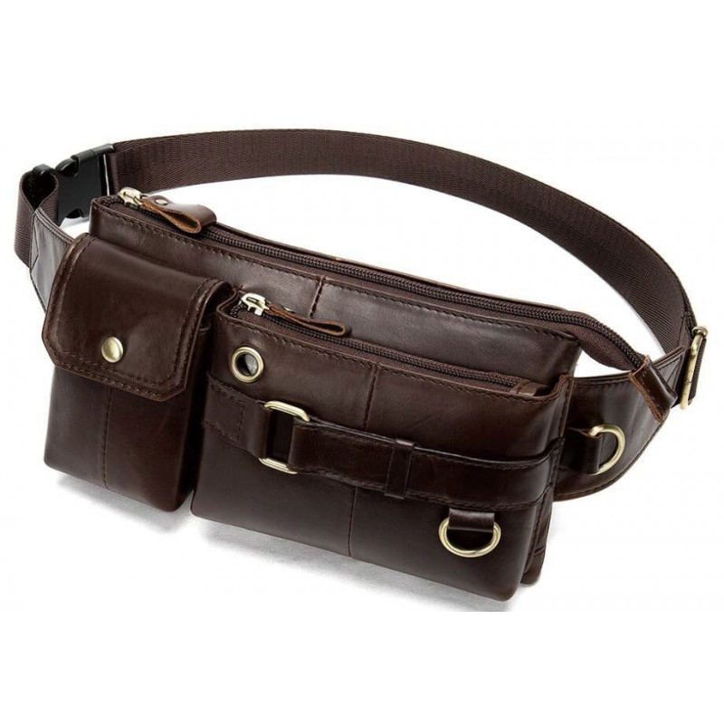 Поясна cумка чоловіча Vintage Коричнева
