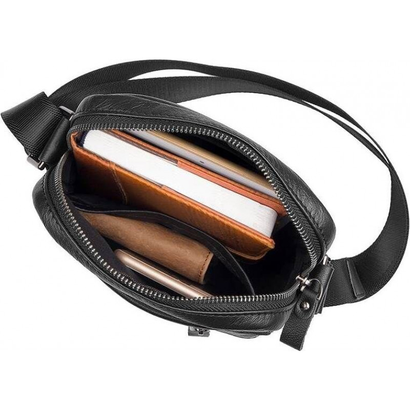 Сумка Vintage из натуральной кожи Черная