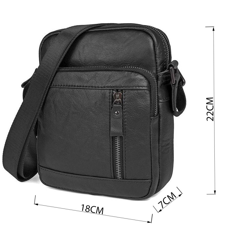 Сумка Vintage из натуральной кожи Черная