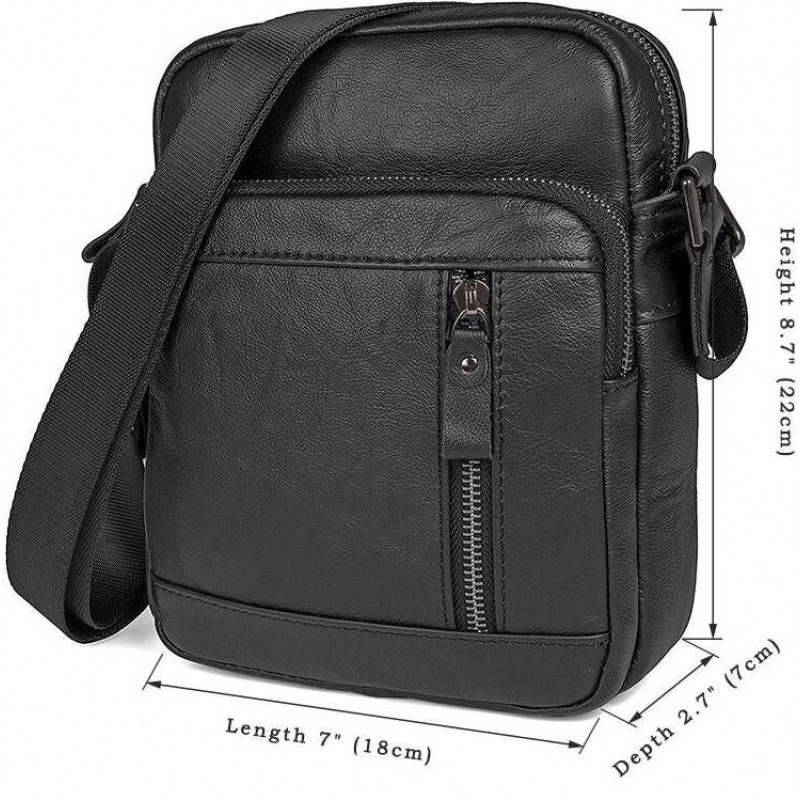 Сумка Vintage из натуральной кожи Черная