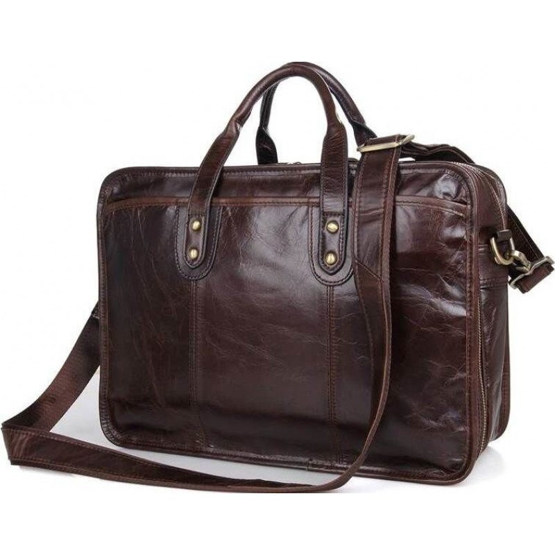 Сумка Vintage из натуральной кожи Коричневая