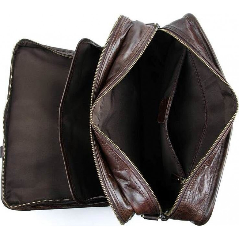 Сумка Vintage из натуральной кожи Коричневая