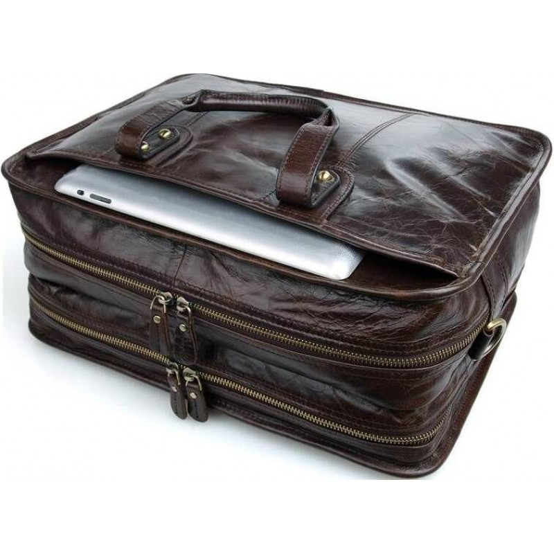 Сумка Vintage из натуральной кожи Коричневая