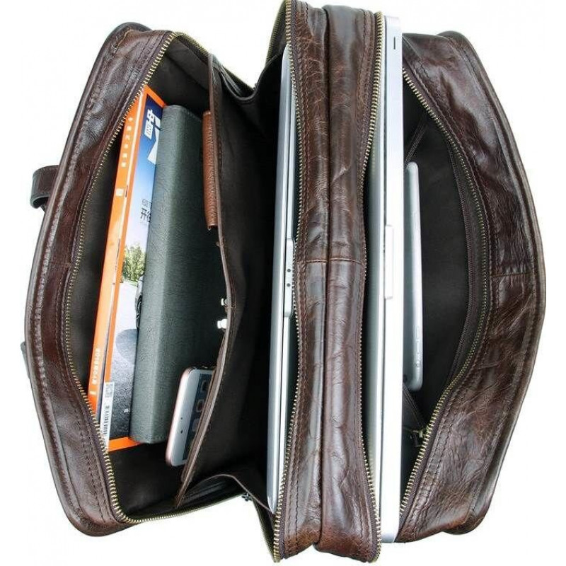 Сумка Vintage из натуральной кожи Коричневая