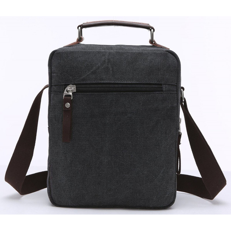 Сумка вертикальна текстильна Vintage Чорна