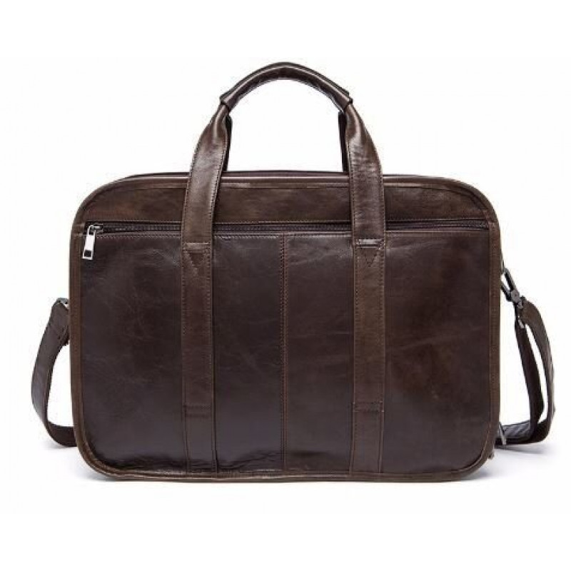 Сумка для ноутбуку з натуральної шкіри Vintage Коричнева