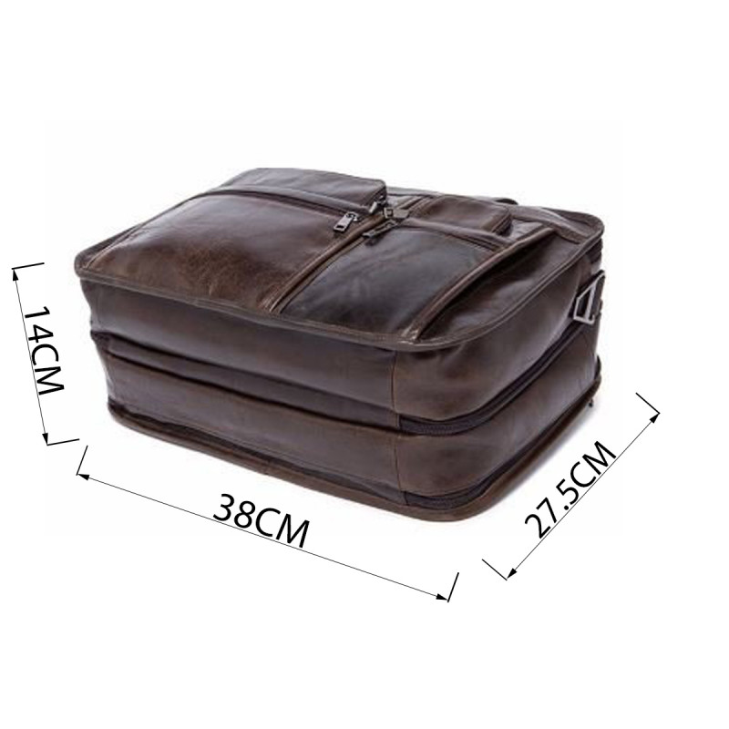 Сумка для ноутбуку з натуральної шкіри Vintage Коричнева