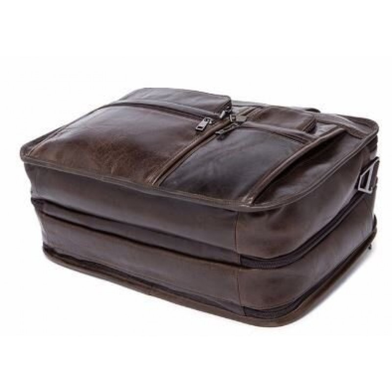 Сумка для ноутбуку з натуральної шкіри Vintage Коричнева