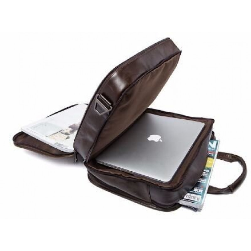 Сумка для ноутбуку з натуральної шкіри Vintage Коричнева