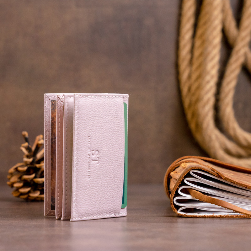 Визитница-книжка ST Leather Лиловая