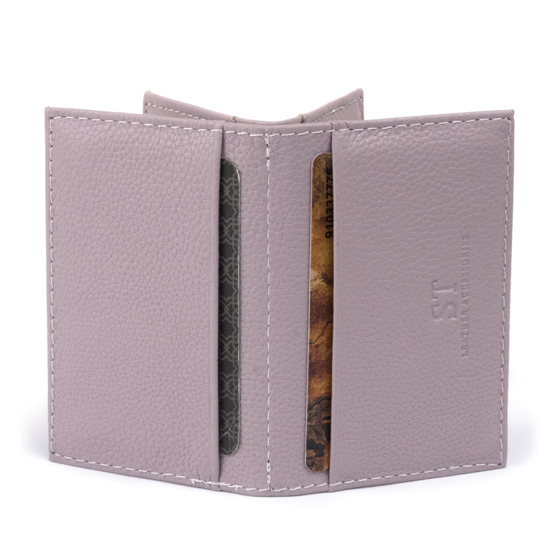 Визитница-книжка ST Leather Лиловая