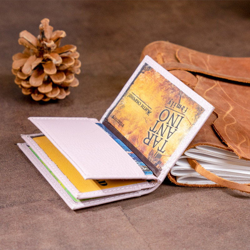 Визитница-книжка ST Leather Лиловая