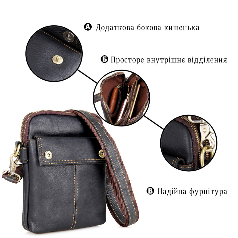 Сумка мужская Vintage Черная