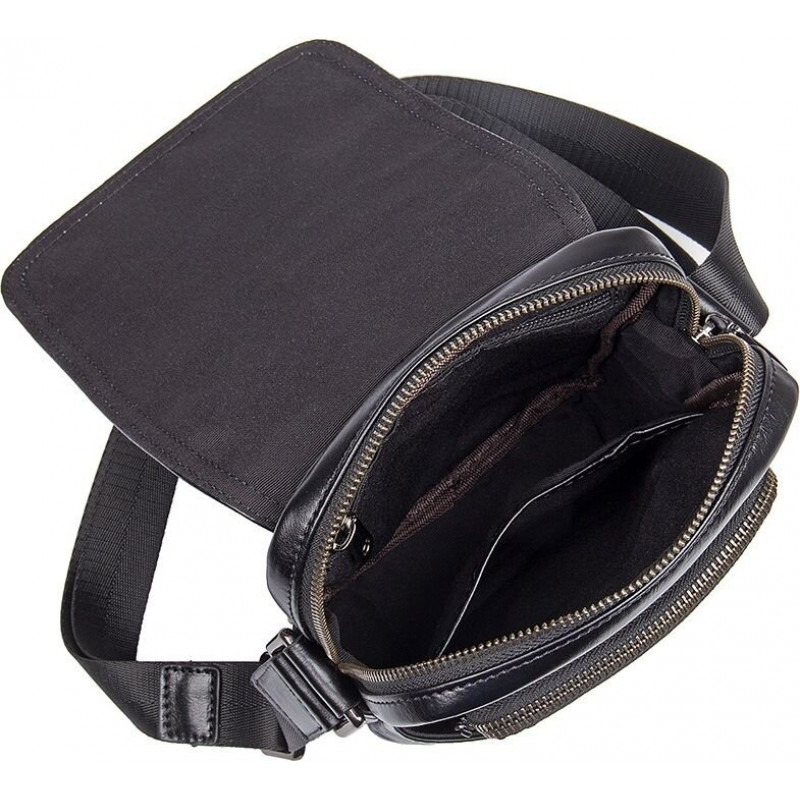 Сумка мужская Vintage кожаная Черная