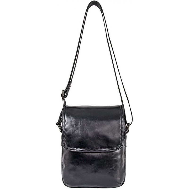 Сумка мужская Vintage кожаная Черная