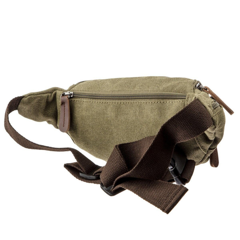 Сумка поясная текстильная Vintage Оливковая