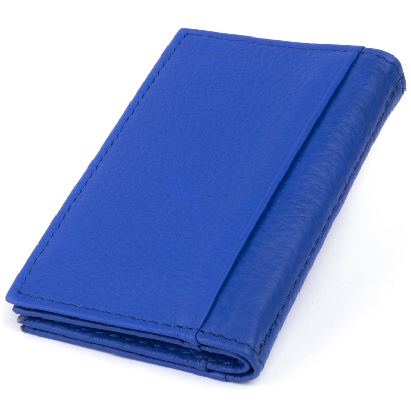 Визитница-книжка ST Leather Синяя