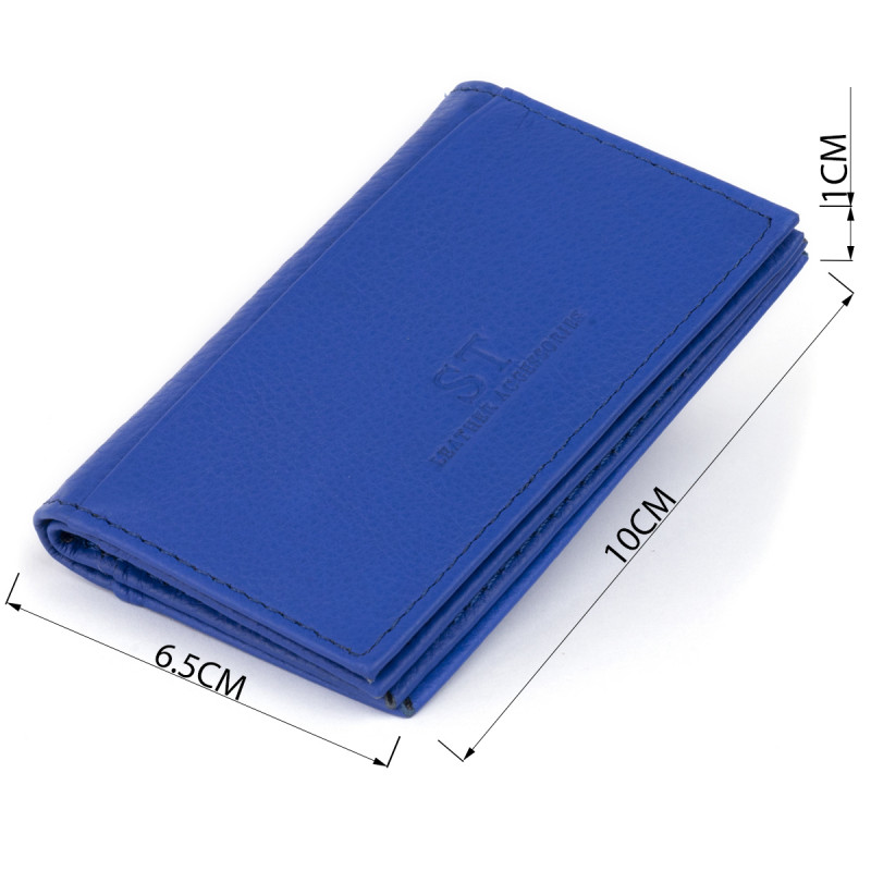 Визитница-книжка ST Leather Синяя