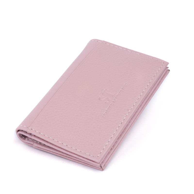 Визитница-книжка ST Leather Розовая