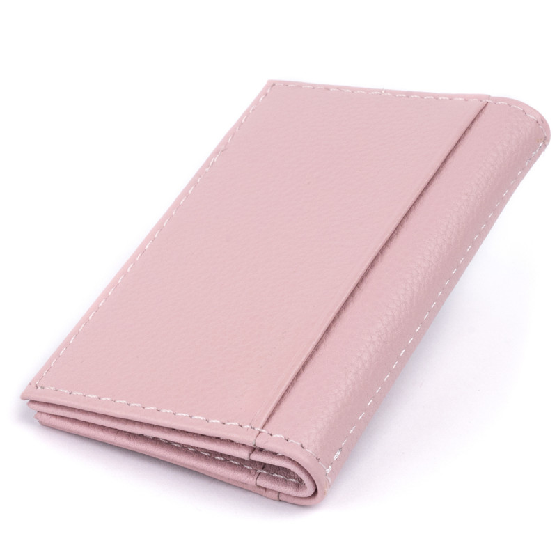 Визитница-книжка ST Leather Розовая
