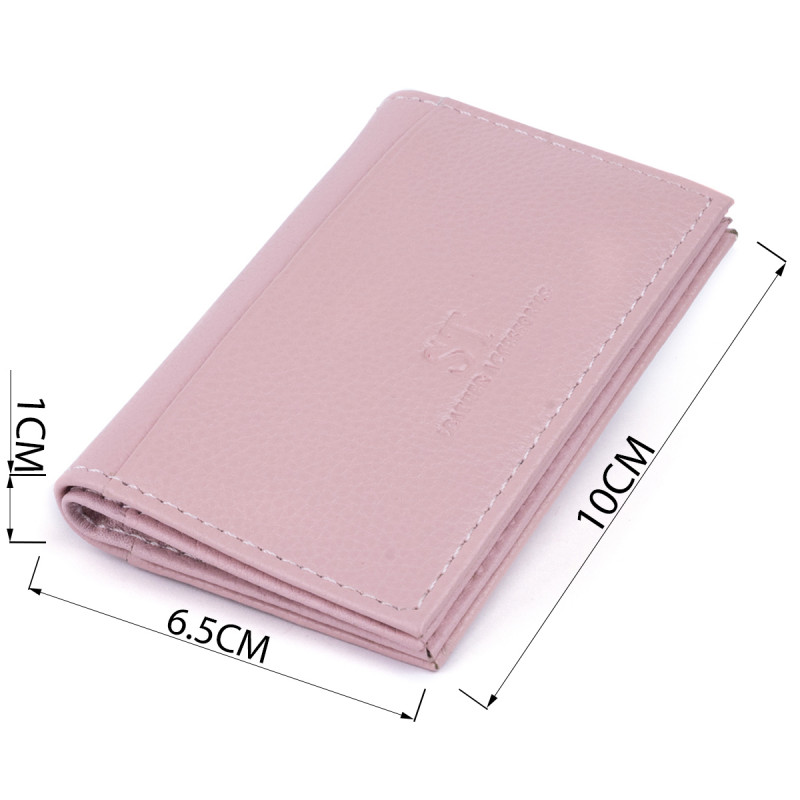 Визитница-книжка ST Leather Розовая
