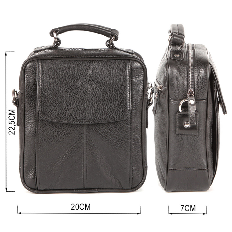 Сумка SHVIGEL з високоякісної шкіри Чорна