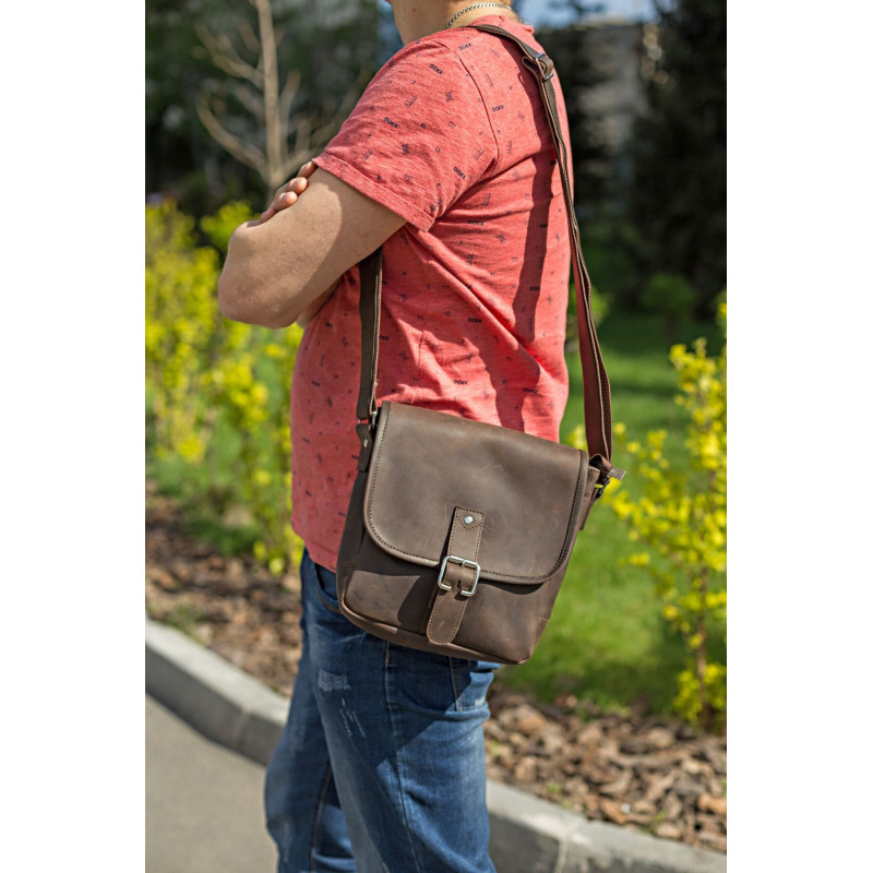 Сумка SHVIGEL з вінтажній шкіри Коричнева