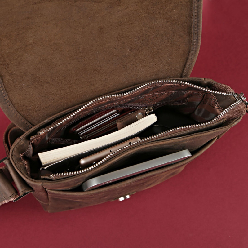 Сумка SHVIGEL з вінтажній шкіри Коричнева