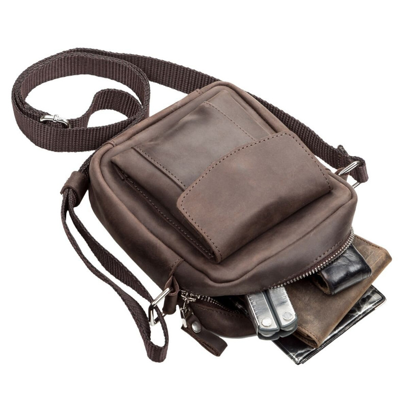 Сумка SHVIGEL з вінтажній шкіри Коричнева