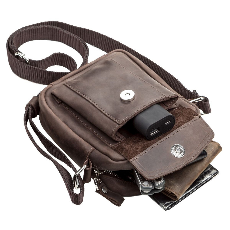 Сумка SHVIGEL з вінтажній шкіри Коричнева