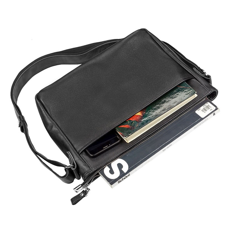 Сумка SHVIGEL кожаная Черная