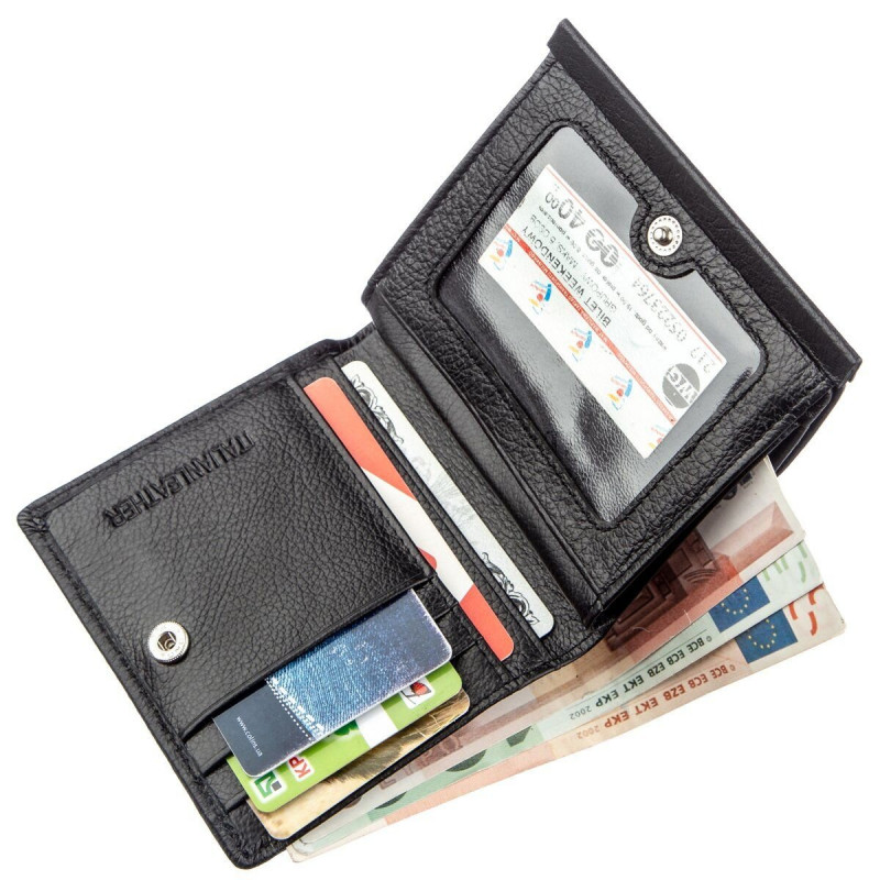 Женский бумажник с монетницей ST Leather Черный