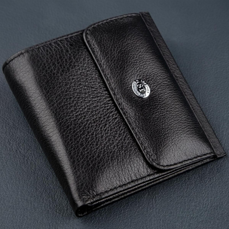 Жіночий гаманець з монетницьою ST Leather Чорний