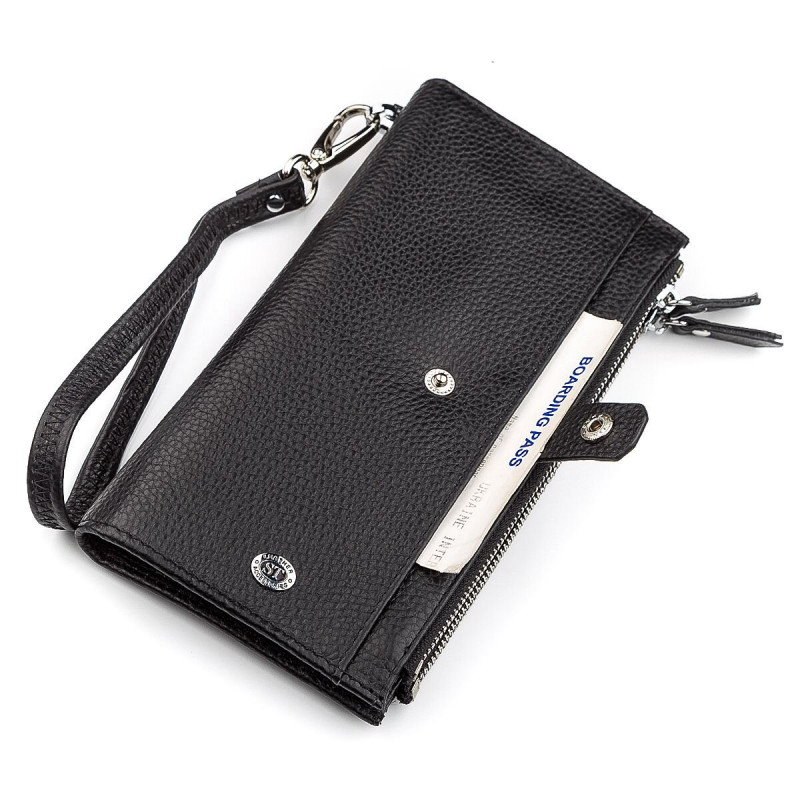 Кошелек ST Leather (ST) надежный Черный