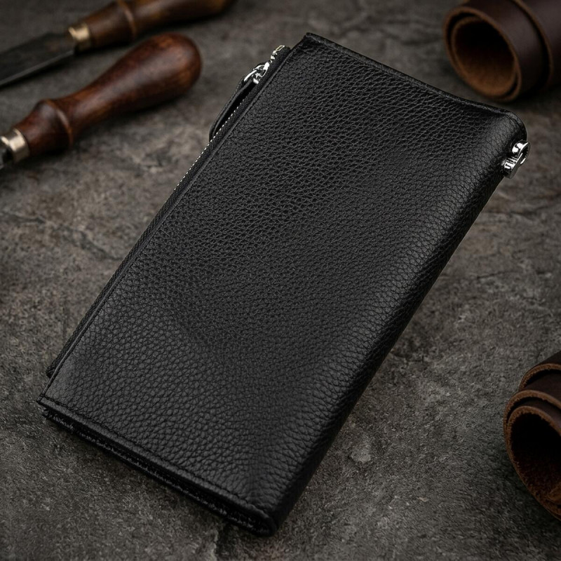 Гаманець ST Leather (ST) надійний Чорний