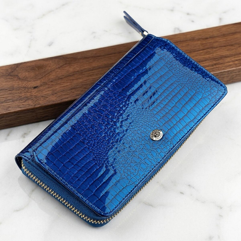 Гаманець жіночий ST Leather (SA) лакований Синій
