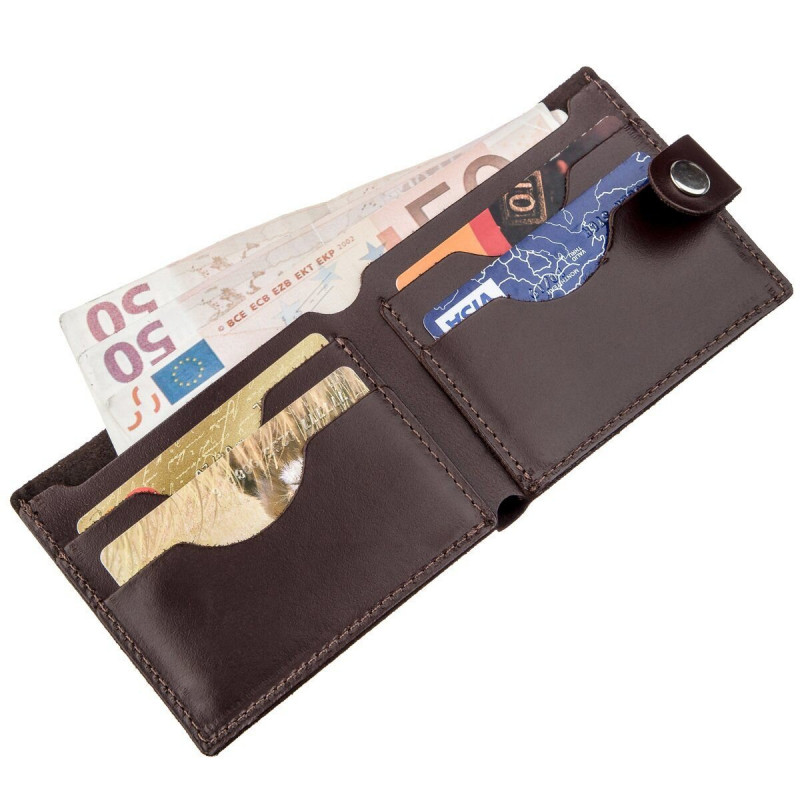 Портмоне горизонтальное мужское SHVIGEL Коричневое