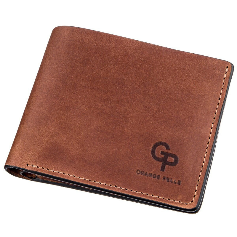 Стильне портмоне унісекс GRANDE PELLE Коричнева